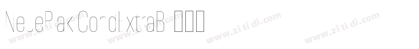 NeuePlak CondExtraB字体转换